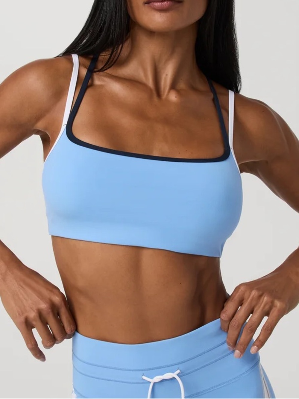 Vuori Womens Daily Layered Bra Oasis Blue BNIB